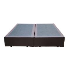 Base Box King Bipartido Sintético Marrom - 30x198x203