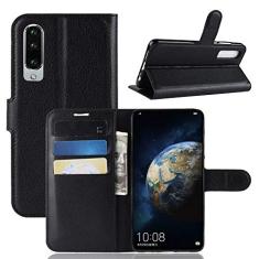 Capa para Huawei P30, carteira flip de couro PU premium com compartimento para cartão, suporte e fecho magnético [capa interior à prova de choque de TPU] Compatível com Huawei P30
