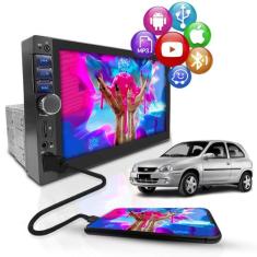 Central Multimídia Universal Mp5 Bt 1 Din 7 Espelha Dvd Câm Gm Corsa -