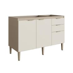 Balcão para Pia 120cm 3 Portas 2 Gavetas Carol - Móveis Cadorin