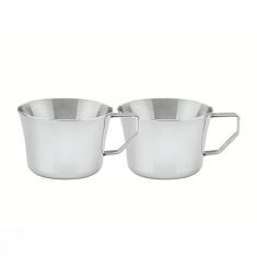 Conjunto de Xícaras para Chá e Café Tramontina em Aço Inox com Acabamento Brilho 2 Peças