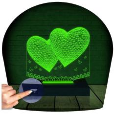 Luminária Led 3D Coração Amor Abajur 5 |