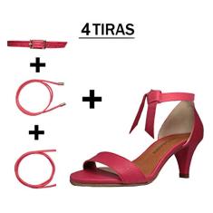 Sandália Troca Tira Salto Baixo Fino Luiza Sobreira Vermelha Mod. 2016-2