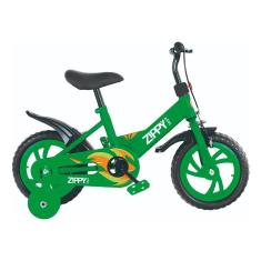 Bicicleta Infantil Aro 12 Com Rodinha Verde Zippy Toys