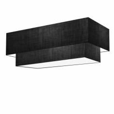 Plafon Duplo Retangular Vivare Md-3072 Cúpula em Tecido 99X40cm x 80X30cm - Bivolt