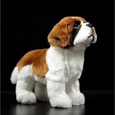 Brinquedo de pelúcia Simulation Saint Bernard Dog - Brinquedo de pelúcia realista de 30 “macio em pé, animal de estimação, animal de estimação, animal