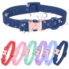 Coleira impermeável para cães com fivela de metal de segurança, durável e fácil de limpar, coleira ajustável para cães pequenos, médios e grandes