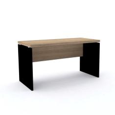 Mesa De Escritório Pé Painel Pe40 Em Mdp 170 X 70 Cm Cor Noce Naturalle Base Preta