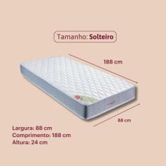 Colchão Solteiro de Molas Ensacadas Orthocrin Radiance 88x188x24 Espum