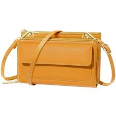 KUKOO Pequena bolsa transversal feminina para celular, carteira, mini bolsas de ombro com compartimentos para cartões