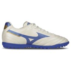 Chuteira Society Mizuno Morelia Club As - Masculino - Branco-Azul-Dourado