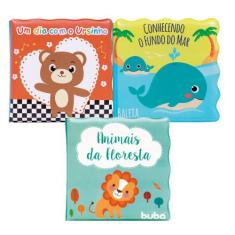 Brinquedo para hora do banho infantil bebe menino menina kit 3 livrinh
