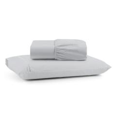 Jogo De Lençol Solteiro Mirante 100% Algodão 2 Peças - Cinza