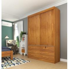 Guarda Roupa Solteiro 2 Portas 6 Gavetas Chicago Tcil Móveis Cinamomo