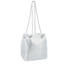 Bolsa Bucket Bag em Malha de Metal Diva