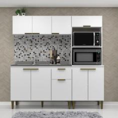 Cozinha Compacta Iara 9 Portas 1 Gaveta Branco - Jcarvalho, Branco, Mo