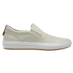 Tênis Slip On Masculino Couro Casual Conforto Estilo Leve - Rubim Calç