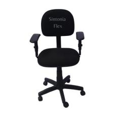 Cadeira secretaria com regulagem de altura a gás com  braço  digitado 