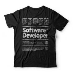 Camiseta Software Developer Studio Geek, 2G, Preto