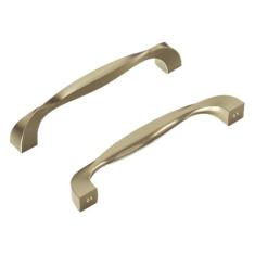 Hickory Hardware Puxador Twist Collection 128 mm de centro a centro elusivo acabamento em níquel dourado