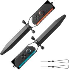RHOTALL Switch 2 Sword Accessory, for Zelda Sword Accessories Compatible with Nintendo Switch 2, The Legend of Zelda: Skyward Sword HD Game Accessory, Adjustable wrist strap (2 Pack Black)