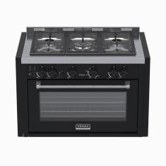 Fogao de Embutir 5 Bocas Venax Temis Preto Fosco Gas Glp