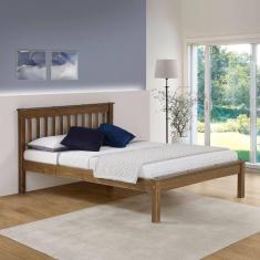 Cama Casal Inglesa em Madeira Maciça Mv Outlet