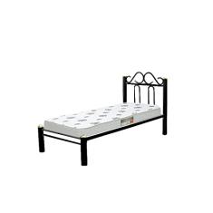 Cama Solteiro de Tubular Preto Marcheli