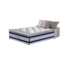 Colchão Solteiro de Molas Ensacadas D33 com Pillow Top Cama Inbox Select 88x188x32 Azul
