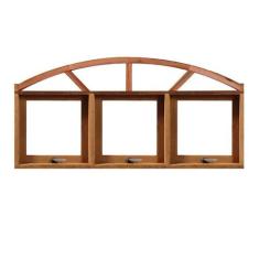 Janela Maxim-Ar Panorâmica 100cm Arco em Madeira Maciça Cedro Arana Ca