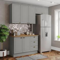 Cozinha Compacta 3 Peças 100% Mdf com Tampo Americana - Henn