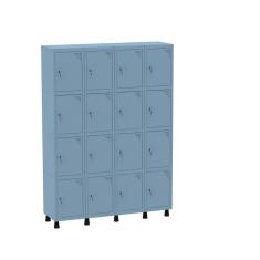 Armário Guarda Volume Locker Roupeiro 16 Portas Aço Grf 504-16 Azul Dali