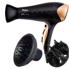 Secador De Cabelo Philco Profissional Ion Emborrachado 2200w Ar Quente