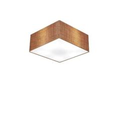 Plafon De Sobrepor Quadrado Sp-3000 Cúpula Cor Palha