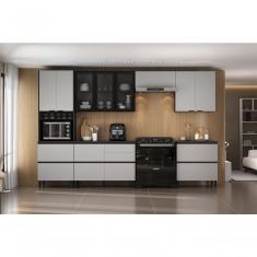 Cozinha Completa Itatiaia Lumina 350cm Em Madeira Mdf Cinamomo-fendi