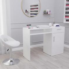 Escrivaninha Mesa Multiuso com 1 Gaveta e 1 Porta Para Escritório Mani