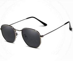Óculos de Sol Masculino Clássico Hexágono Kingseven Proteção Polarizados UV400 Espelho (C4)