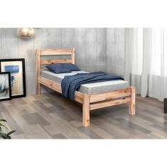Cama de Solteiro Madeira Maciça Sem Pintura