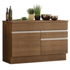 Balcão de Pia Armário de Cozinha 120 cm 1 Porta e 2 Gavetas (Com Tampo