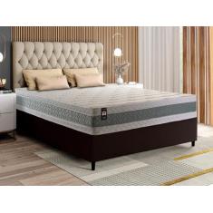 Conjunto Cama Box Espuma Oxford Verde Casal 138x188x67 - King House