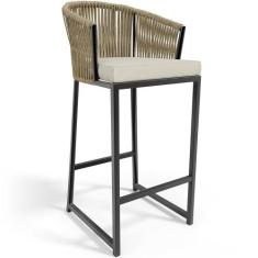 Banqueta Decorativa Para Área Gourmet Cozinha Varanda Corda Náutica Su