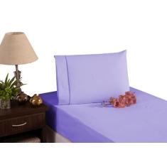 Jogo de lençol solteiro 2 peças cama box 100% algodão 200 fios ponto p