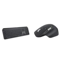 Kit Mouse sem fio Logitech MX Master 3S Grafite + Teclado sem fio Logitech MX Keys S Grafite