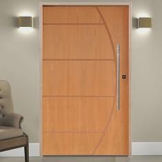 Kit Porta de Madeira Pivotante 210x110cm Batente 14cm Fechadura 803 Rolete Externa Belissima 6 Hale