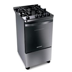 Fogão Brastemp 4 Bocas Inox com mesa de vidro, dupla chama e grill elétrico - BFO4VBR 220V