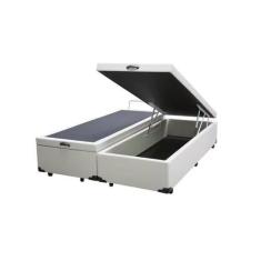 Base Box Baú Casal Bipartido material sintético 138x188 - PH&S, Branco