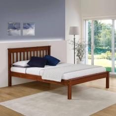 Cama Casal Inglesa em Madeira Maciça Mv Outlet