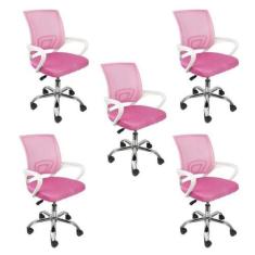 Kit 5 Cadeiras Escritório Diretor Tela Mesh Tok 3310 - OR Design