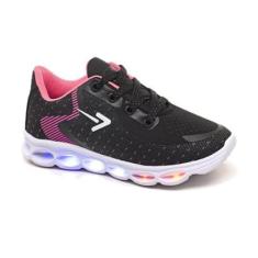 Tênis Led Infantil Feminino Box 200 BK02-Feminino