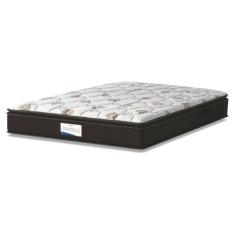 Colchão Casal Molas Ensacadas Granville Pillow Top 138x188x28cm Marrom / Branco Probel - Suporta até 110kg por Pessoa